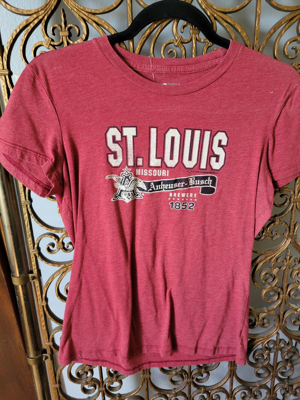 St Louis Anheuser-Busch Medium Heathered Red T-Shirt